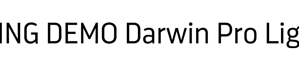  DEMO Darwin Pro Light Regular