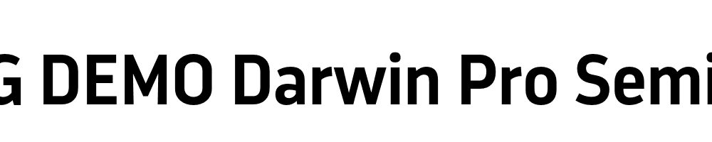  DEMO Darwin Pro SemiBold Regular