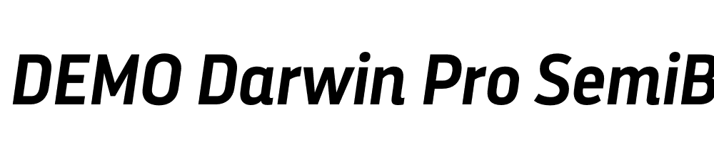  DEMO Darwin Pro SemiBold It Regular