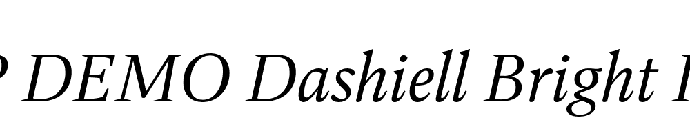 FSP DEMO Dashiell Bright Italic