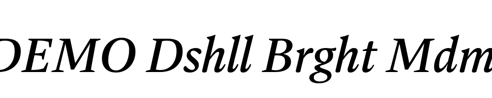 FSP DEMO Dshll Brght Mdm Italic