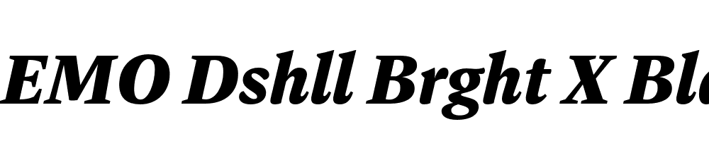 FSP DEMO Dshll Brght X Bld Italic