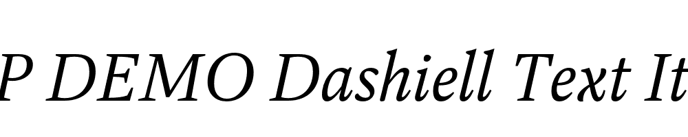 FSP DEMO Dashiell Text Italic