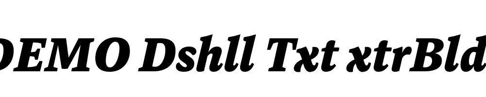 FSP DEMO Dshll Txt xtrBld Italic