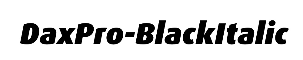 DaxPro-BlackItalic