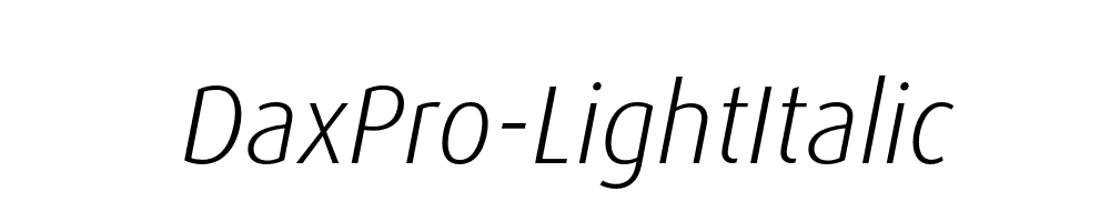 DaxPro-LightItalic