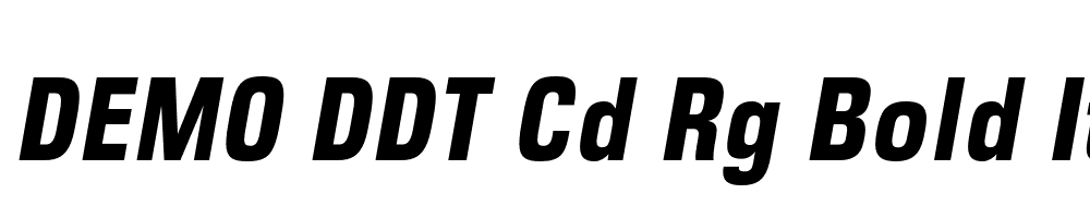 FSP DEMO DDT Cd Rg Bold Italic