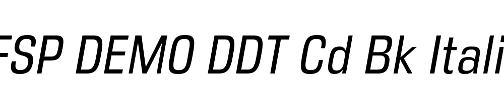 FSP DEMO DDT Cd Bk Italic