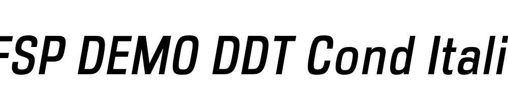 FSP DEMO DDT Cond Italic