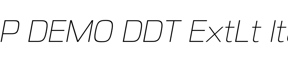 FSP DEMO DDT ExtLt Italic