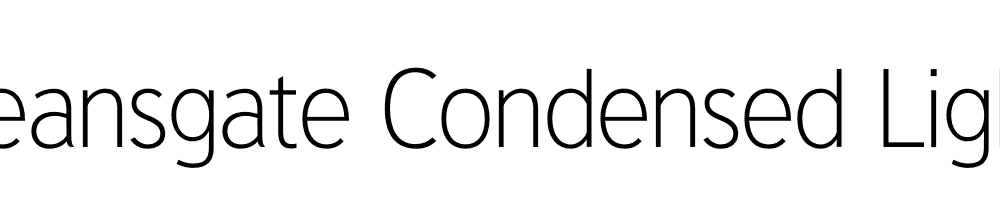  DEMO Deansgate Condensed Light Regular