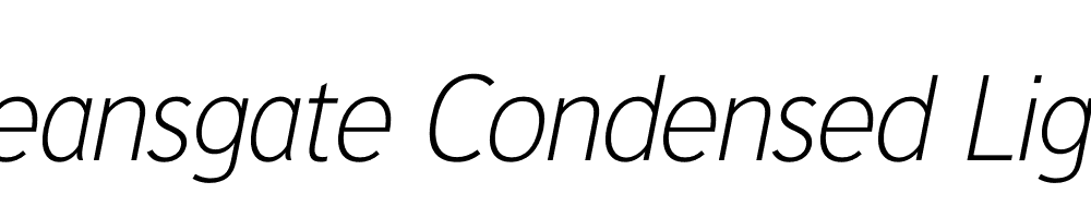  DEMO Deansgate Condensed Light Light Italic