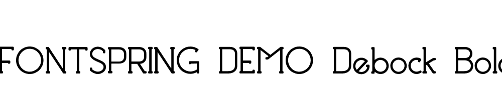  DEMO Debock Bold