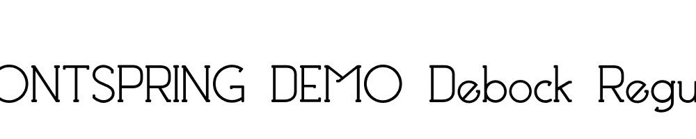  DEMO Debock Regular