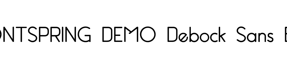  DEMO Debock Sans Bold