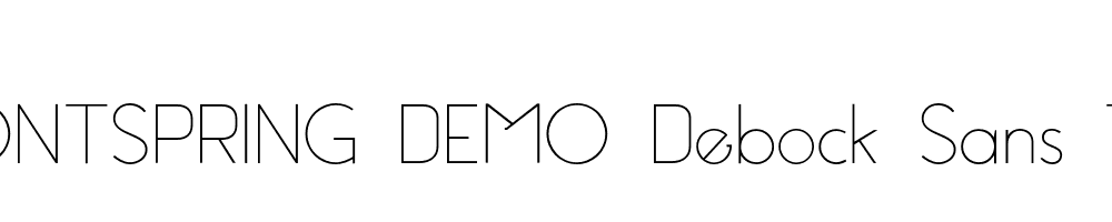  DEMO Debock Sans Thin