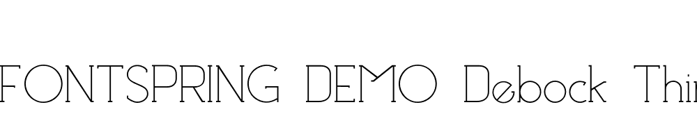  DEMO Debock Thin