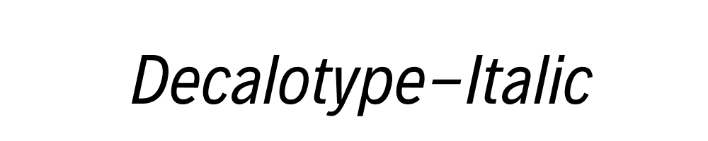 Decalotype-Italic