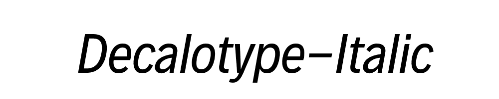 Decalotype-Italic