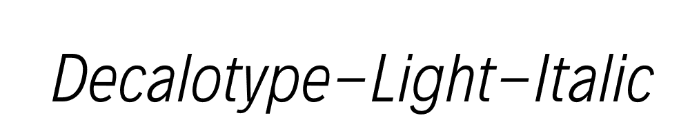 Decalotype-Light-Italic