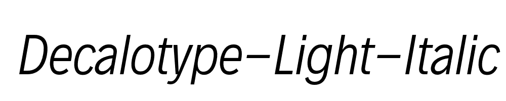 Decalotype-Light-Italic