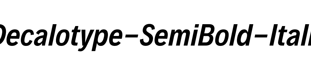 Decalotype-SemiBold-Italic