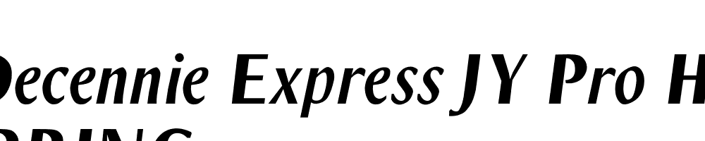  DEMO Decennie Express JY Pro Heavy Heavy Italic