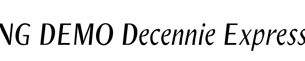  DEMO Decennie Express JY Pro Italic