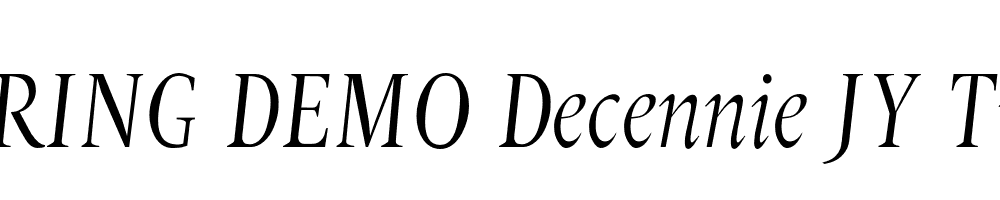  DEMO Decennie JY Titling Italic