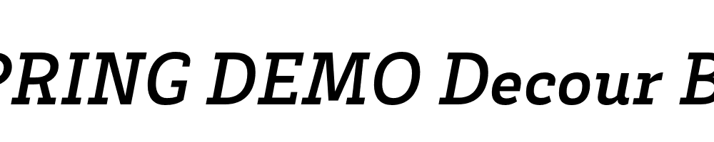  DEMO Decour Bold Italic