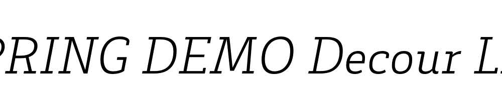  DEMO Decour Light Italic