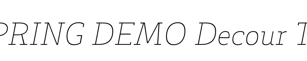  DEMO Decour Thin Italic