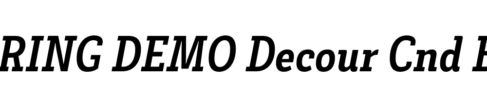  DEMO Decour Cnd Bold Italic