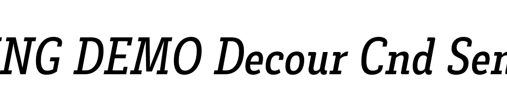  DEMO Decour Cnd Semibold Italic