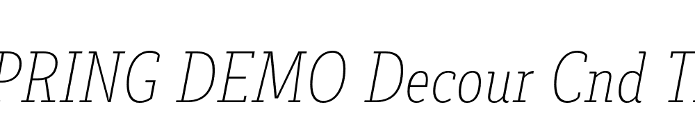  DEMO Decour Cnd Thin Italic