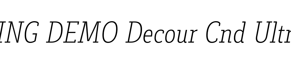  DEMO Decour Cnd Ultralight Italic