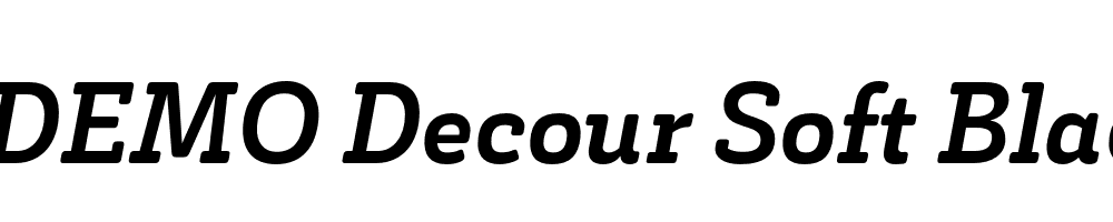  DEMO Decour Soft Black Italic Regular