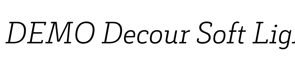  DEMO Decour Soft Light Italic Regular