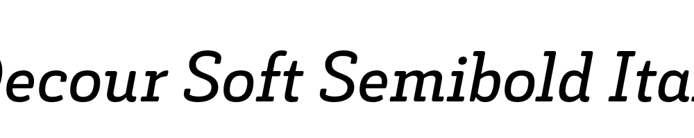  DEMO Decour Soft Semibold Italic Regular