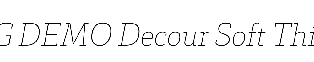  DEMO Decour Soft Thin Italic Regular