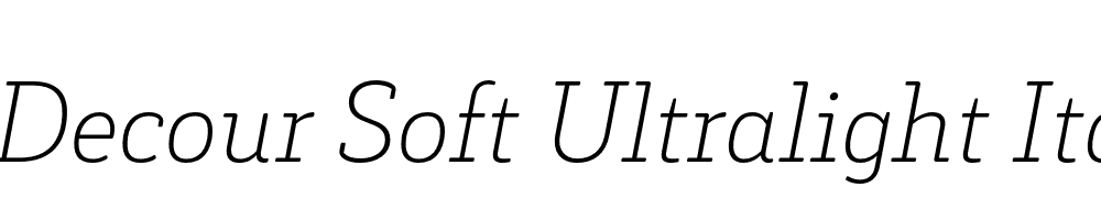  DEMO Decour Soft Ultralight Italic Regular