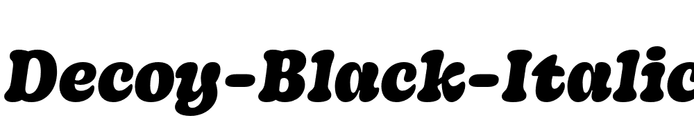 Decoy-Black-Italic