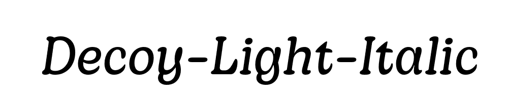 Decoy-Light-Italic