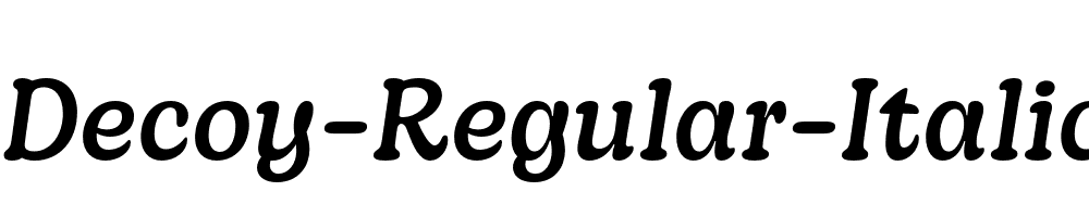 Decoy-Regular-Italic