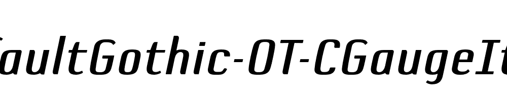 DefaultGothic-OT-CGaugeItalic