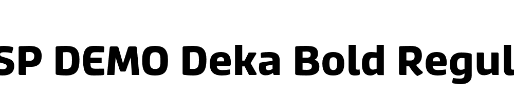 FSP DEMO Deka Bold Regular