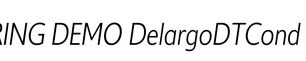  DEMO DelargoDTCond Light Italic