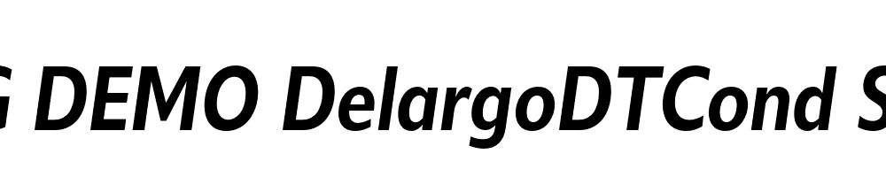  DEMO DelargoDTCond SemiBold Italic