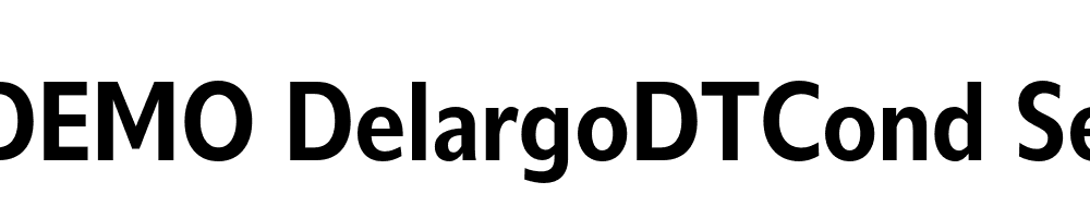  DEMO DelargoDTCond SemiBold Regular