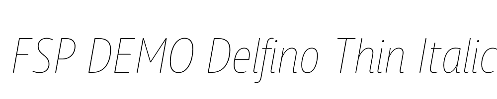 FSP DEMO Delfino Thin Italic